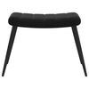 vidaXL Relaxsessel mit Hocker Schwarz Samt