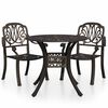 vidaXL 3-tlg. Bistro-Set Aluminiumguss Bronzen