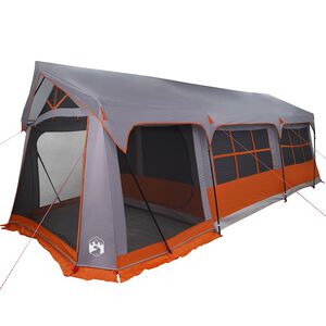 vidaXL Familienzelt Grau und Orange 620 x 322 x 240 cm Polyester