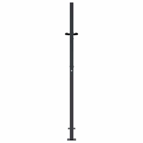 VidaXL Gartentor Schwarz 105x155 Cm - Stahl Flammen-Design Mit Schlosssystem - Ideal Für Garten & Einfahrt