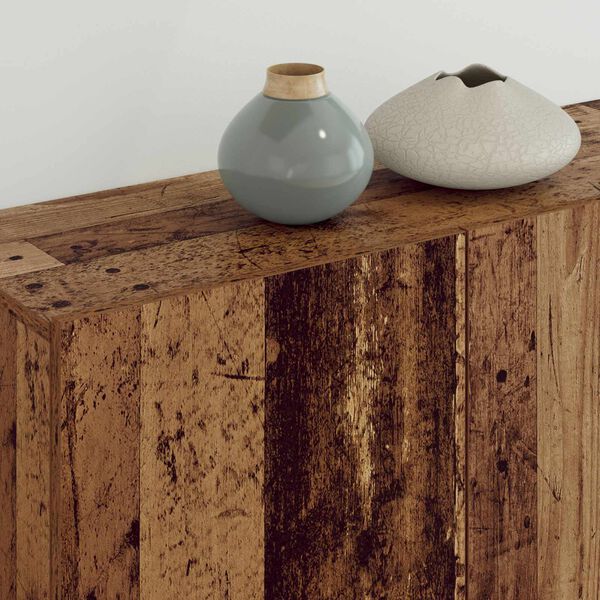 vidaXL TV-Wandm&ouml;bel Wandmontiert 5 pcs Altholz Holzwerkstoff