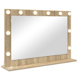 vidaXL Waschtischspiegel Sonoma-Eiche 80 x 55 x 18 cm Rechteckig