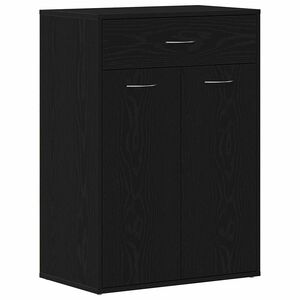 vidaXL Schuhregal 60 x 35 x 84 cm Holzwerkstoff Schwarz Eichen-Optik