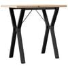 vidaXL Esstisch Y-Gestell 80x50x75,5 cm Massivholz Kiefer & Stahl