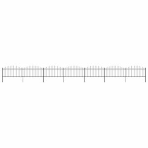 vidaXL Gartenzaun mit Speerspitze Stahl 1172 x 150 cm Schwarz