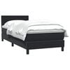 vidaXL Boxspringbett mit Matratze Schwarz 80x220 cm Samt
