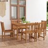 vidaXL 7-teiliges Garten-Ess-Set 140 x 80 cm Massivholz Teak