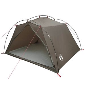 vidaXL Tunnelzelt 4 Personen Braun und Grau