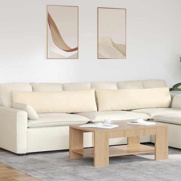 vidaXL Sofakissen 2 Stück Creme 145 x 40 cm Cordstoff