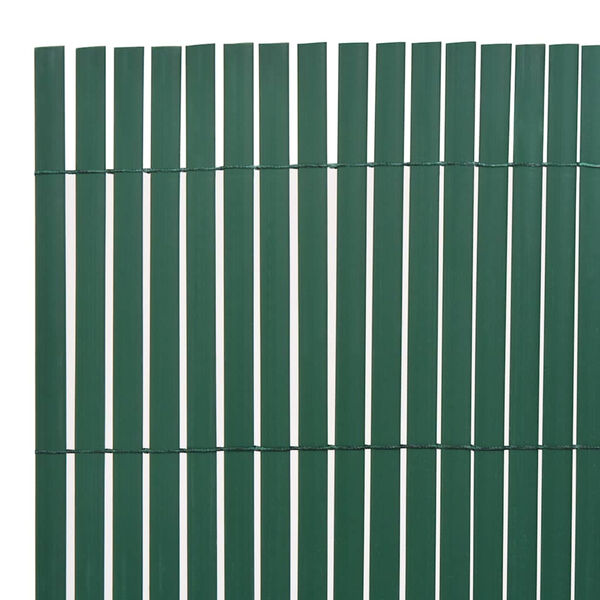 vidaXL Gartenzaun Doppelseitig PVC 90×500 cm Grün