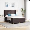 vidaXL Boxspringbett mit Matratze mit LED Braun 140 x 190 cm Stoff