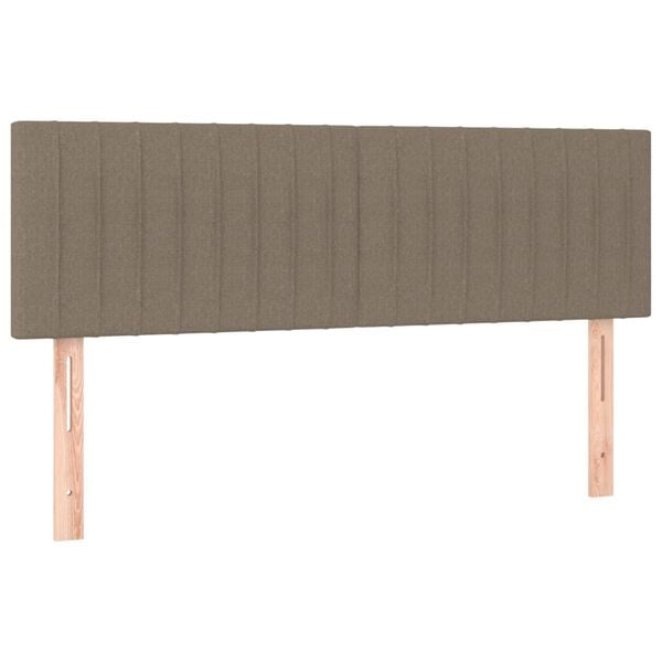 vidaXL Kopfteile Taupe 144x5x78/88 cm Stoff
