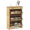 vidaXL Schuhschrank Corona 99x32x138 cm Massivholz Kiefer