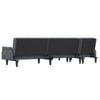 vidaXL Schlafsofa in L-Form Dunkelgrau 271x140x70 cm Samt