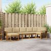 vidaXL Outdoor-Sofagarnitur mit Kissen 7 pcs Natur und Beige
