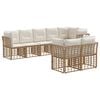 vidaXL Outdoor-Sofagarnitur Natur Polyester