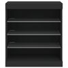 vidaXL Sideboard mit LED-Leuchten Schwarz 60,5x37x67 cm