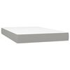 vidaXL Boxspringbett mit Matratze & LED Hellgrau 120x190 cm Stoff