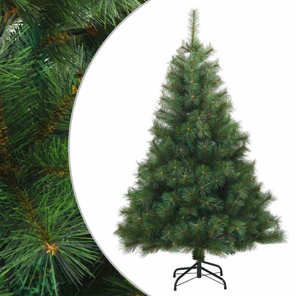 vidaXL K&uuml;nstlicher klappbarer Weihnachtsbaum Gr&uuml;n 120 cm PVC, Stahl