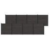 vidaXL Zaunelement 8 pcs WPC und Aluminium Schwarz