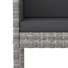 vidaXL 5-tlg. Gartenbar-Set mit Kissen Poly Rattan Grau