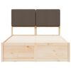 vidaXL Bettgestell mit gepolstertem Kopfteil Taupe 120 x 190 cm