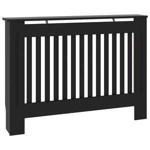 vidaXL Heizk&ouml;rperverkleidung Schwarz 112x19x81,5 cm Holzwerkstoff