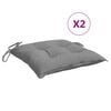 vidaXL Stuhlkissen 2 Stk. Grau 40x40x7 cm Oxford-Gewebe