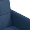 vidaXL Esszimmerst&uuml;hle mit Rollen 2 pcs Blau 58 x 65 x 94 cm Stoff