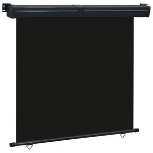 vidaXL Balkon-Seitenmarkise 175x250 cm Schwarz