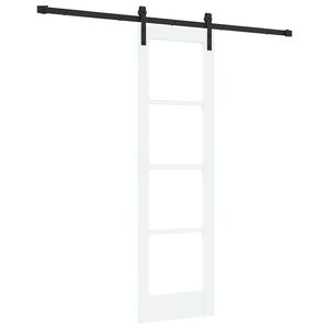 vidaXL Schiebet&uuml;r ORKDAL Wei&szlig; und Schwarz 61 x 198,5 cm
