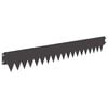 vidaXL Raseneinfassung 10 pcs L&auml;nge H&ouml;he 103 x 15 cm Stahl Schwarz