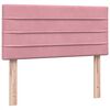 vidaXL Boxspringbett mit Matratze Rosa 100x210 cm Samt