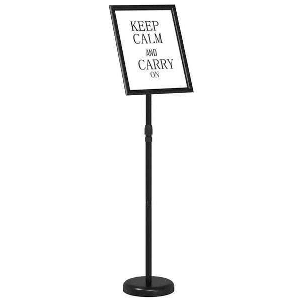 vidaXL Messest&auml;nde Schwarz 25 x 25 x 125 cm Aluminium