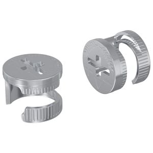 vidaXL Zapfenschloss-Muttern 2 pcs Silber 12 x 10 mm Stahl