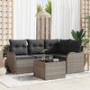 vidaXL Gartensofa-set mit Speicher 5 pcs Schwarz Poly-Rattan