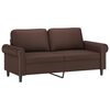 vidaXL 2-Sitzer-Sofa mit Kissen Braun 140 cm Kunstleder