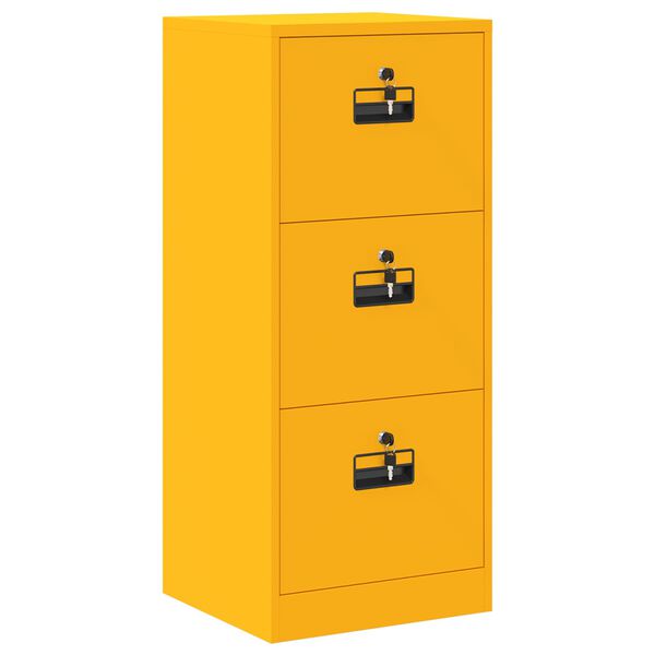 vidaXL Aktenschrank Senfgelb 45,5 x 42 x 106,5 cm Kaltgewalzter Stahl