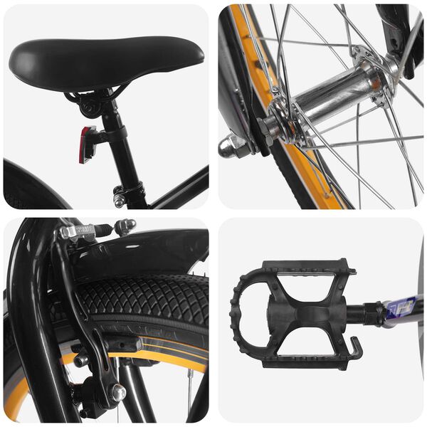 vidaXL Kinderfahrrad 20 Zoll f&uuml;r 6-11 Jahre alt Schwarz