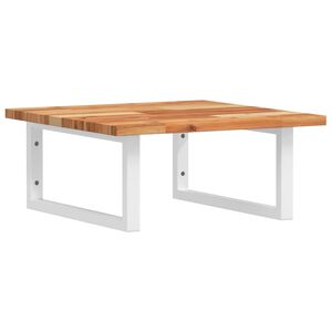 vidaXL Waschbeckenregal Wandmontage Stahl und Akazienholz