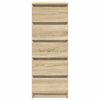 vidaXL Sideboard mit Schubladen Sonoma-Eiche 37,5x35x99 cm