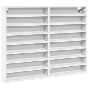 vidaXL Vitrinenschrank Wei&szlig; 100x8,5x75 cm Holzwerkstoff