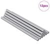 vidaXL Gewindestange 12 pcs Silber 6 x 120 mm Stahl