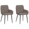 vidaXL Esszimmerst&uuml;hle 2 pcs Kunstleder Grau 57 x 50 x 85 cm