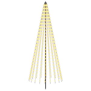 vidaXL LED-Weihnachtsbaum 235 cm 500 LEDs Warmes Wei&szlig; Eisen Schwarz