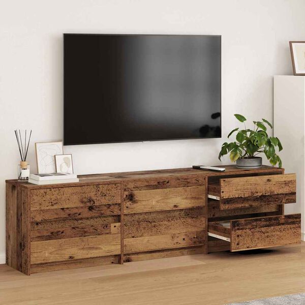 vidaXL TV-Einheiten 2 pcs Altholz 180 x 34 x 50 cm Holzwerkstoff
