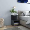 vidaXL Nachttische 2 Stk. Grau 35x35x55 cm Holzwerkstoff