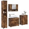 vidaXL Badezimmermöbel Set mit Regal 4 pcs Räuchereiche Holzwerkstoff