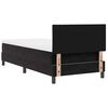 vidaXL Boxspringbett mit Matratze Schwarz 90 x 190 cm Samt
