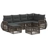 vidaXL Gartensofa-set 7 stk. Grau und Dunkelgrau Poly-Rattan
